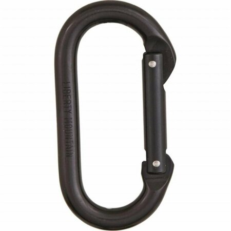 LIBERTY MOUNTAIN Black Oval Carabiner with 20kN Strength 433013